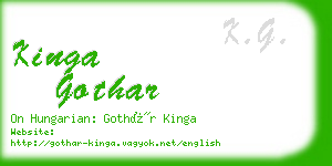 kinga gothar business card